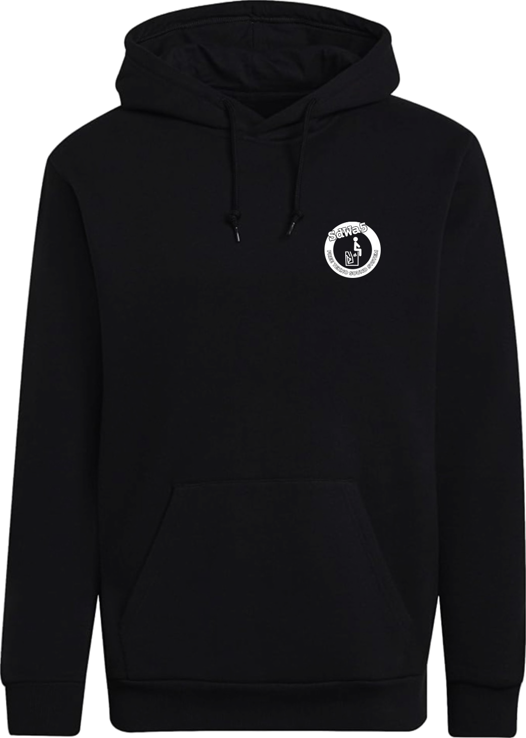 Black Hoodie with 1-Colour-Print (white)